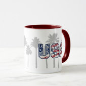 Aloha Palms USA Tasse (VorderseiteRechts)