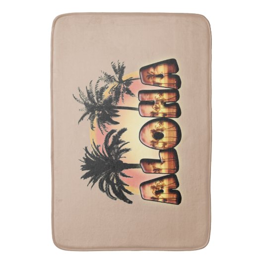Aloha Palmtree Badematte (Vorderseite Vertikal)