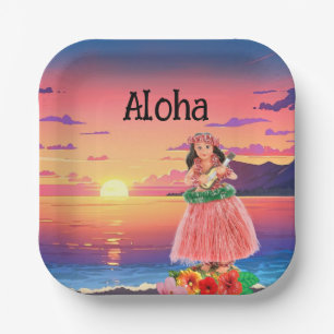 Aloha-Papierparty-Teller Pappteller