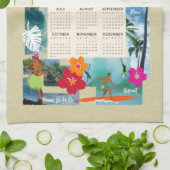 Aloha Paradise Hawaiian Postcard 2022 Kalender Geschirrtuch (Gefaltet)