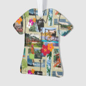 Aloha Paradise Hawaiian Postcard Aloha Shirt Ornament (Vorderseite)