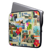 Aloha Paradise Hawaiian Vintag Postcard Wetsuit Laptopschutzhülle (Vorderseite Links)