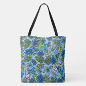 Aloha Patchwork Hawaiian Beach Bag - Aquamarin Tasche (Rückseite)