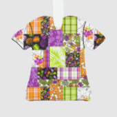 Aloha Patchwork Hawaiian Tropical Aloha Shirt Ornament (Rückseite)