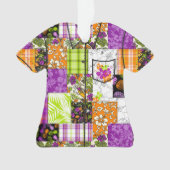 Aloha Patchwork Hawaiian Tropical Aloha Shirt Ornament (Vorderseite)