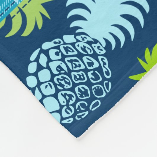 Aloha Patchwork Hawaiian Tropical Prints - Aquamar Fleecedecke (Ecke)