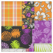 Aloha Patchwork Hawaiian Tropical Prints - Violet Stoff (Muster)