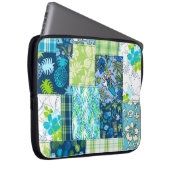 Aloha Patchwork Hawaiian Tropical Prints Wetsuit L Laptopschutzhülle (Vorne Rechts)