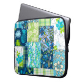 Aloha Patchwork Hawaiian Tropical Prints Wetsuit L Laptopschutzhülle (Vorderseite Links)