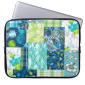 Aloha Patchwork Hawaiian Tropical Prints Wetsuit L Laptopschutzhülle (Vorderseite)