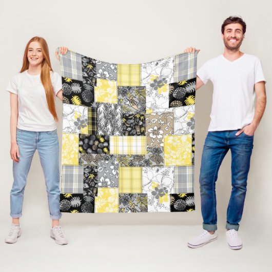 Aloha Patchwork Hawaiianische Tropenprinzen - neut Fleecedecke (Beispiel)