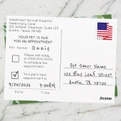 Aloha Pet Appointment Reminder Postkarte