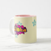 Aloha Pickleball Zweifarbige Tasse (Vorderseite Links)