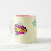 Aloha Pickleball Zweifarbige Tasse (Vorderseite Links)