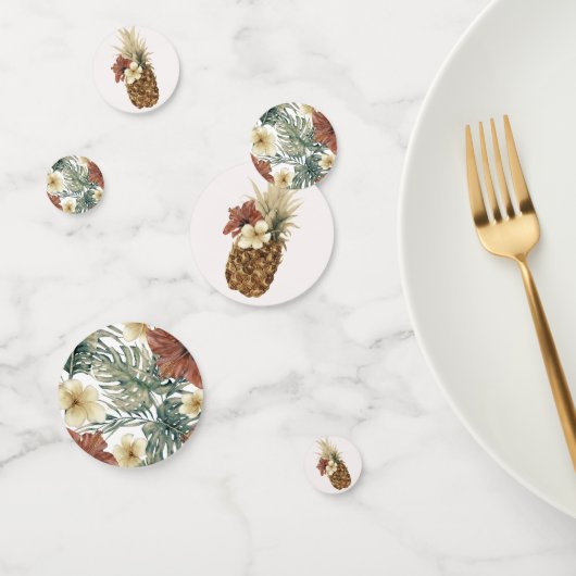 Aloha Pineape Floral Botanisch Vintag tropisch Konfetti (Gruppe)