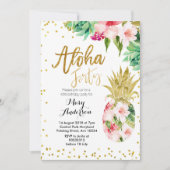 Aloha Pineaple 40. Geburtstag Einladung (Vorderseite)