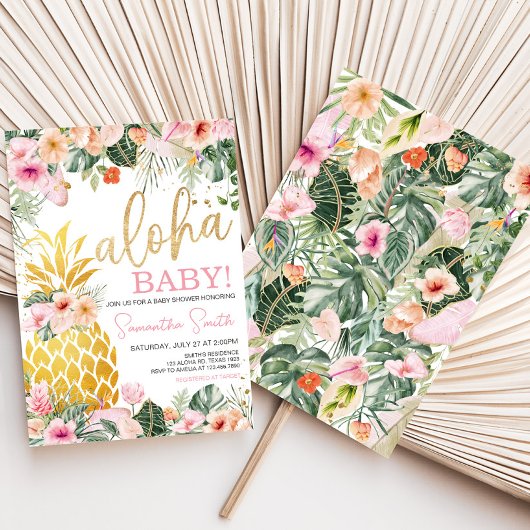 Aloha Pineaple Baby Dusche Einladung