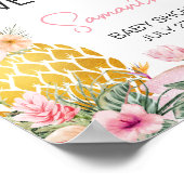 Aloha Pineaple Baby Dusche Willkommen Poster (Ecke)