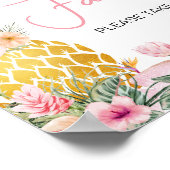 Aloha Pineaple Baby Shower Favoriten Poster (Ecke)