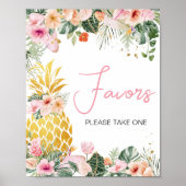 Aloha Pineaple Baby Shower Favoriten Poster (Vorne)
