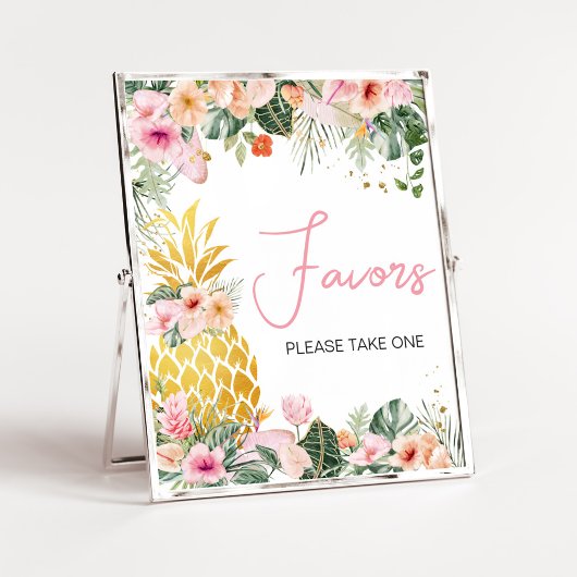 Aloha Pineaple Baby Shower Favoriten Poster