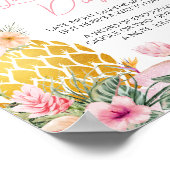 Aloha Pineaple Babydusche Späte Nachttaucher Poster (Ecke)