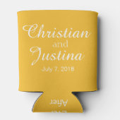 Aloha Pineaple Beach Party Luau | gelb weiß Dosenkühler (Rückseite)