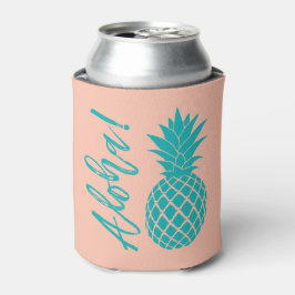 Aloha Pineaple Beach Party Luau | Pfirsich aquamar Dosenkühler