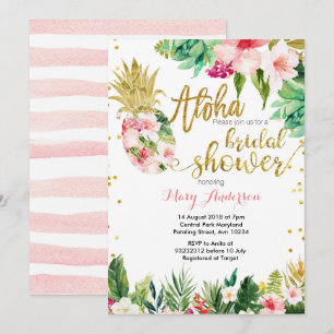 Aloha Pineaple Bridal Dusche Einladung