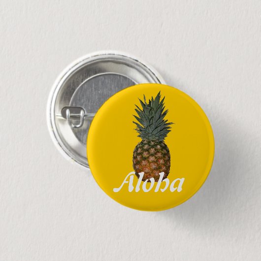 Aloha Pineaple Button (Vorne & Hinten)