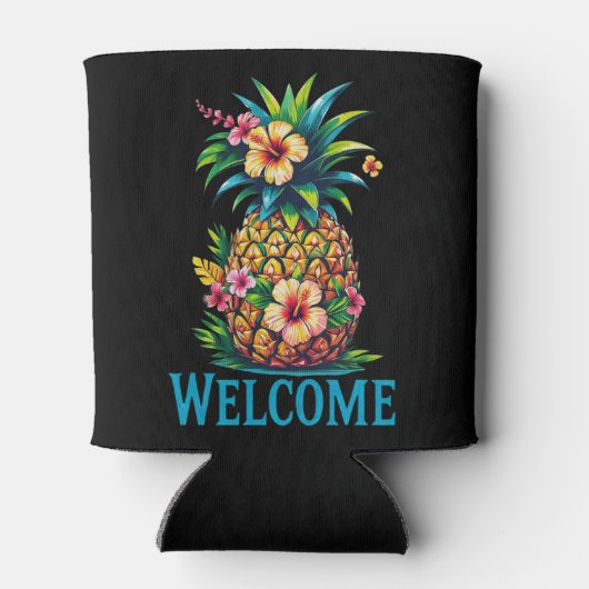 Aloha Pineaple Can Cooler House Party Geschenk Dosenkühler (Rückseite)