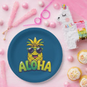 Aloha Pineaple Collection Aquamarin Paper Teller (Party)