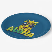 Aloha Pineaple Collection Aquamarin Paper Teller (Schrägansicht)