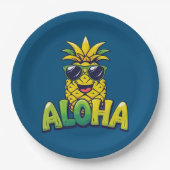 Aloha Pineaple Collection Aquamarin Paper Teller (Vorderseite)