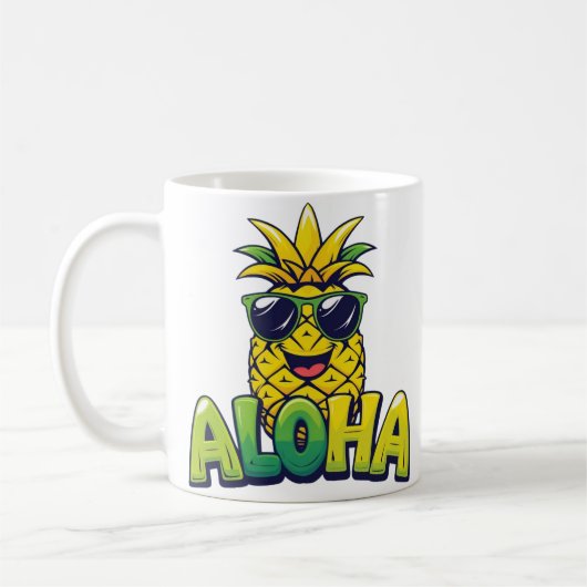 Aloha Pineaple Collection Aquamarine Kaffee-Tasse Kaffeetasse (Links)