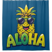 Aloha Pineaple Collection Aquamariner Duschvorhang (Vorderseite)
