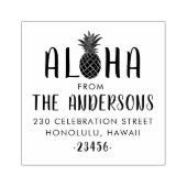Aloha Pineaple Custom Family Name Rücksendeadresse Gummistempel (Prägung)