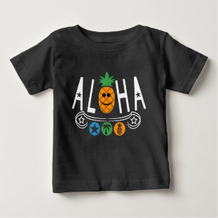 Aloha Pineaple Design - Baby Fine Jersey T - Shirt