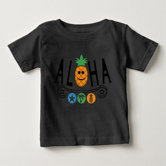 Aloha Pineaple Design - Baby Fine Jersey T - Shirt (Vorderseite)