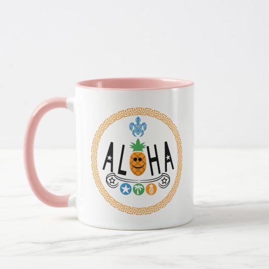 Aloha Pineaple Design - Combo-Tasse Tasse (Links)