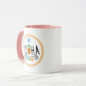 Aloha Pineaple Design - Combo-Tasse Tasse (Vorderseite Links)