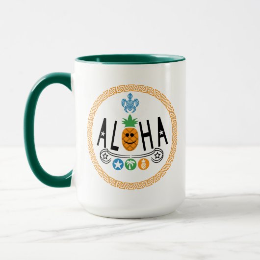 Aloha Pineaple Design - Combo-Tasse Tasse (Links)