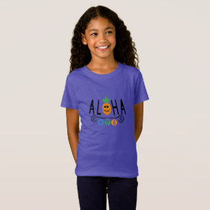 Aloha Pineaple Design - Girls' Fine Jersey T-Shir T-Shirt