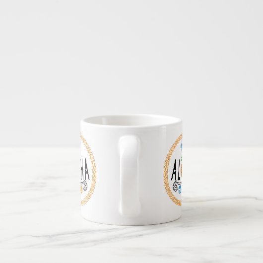 Aloha Pineaple Design - Tasse Spezialität Espresso (Rückseite)