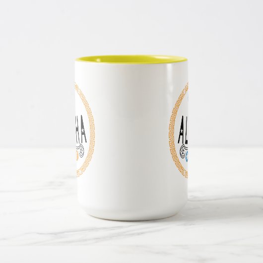 Aloha Pineaple Design - Zwei-Tone-Tasse Zweifarbige Tasse (Mittel)