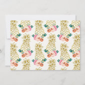 Aloha Pineaple Floral Baby Dusche Einladung (Rückseite)