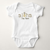 Aloha Pineaple New Baby Bodysuit Strampler (Vorderseite)