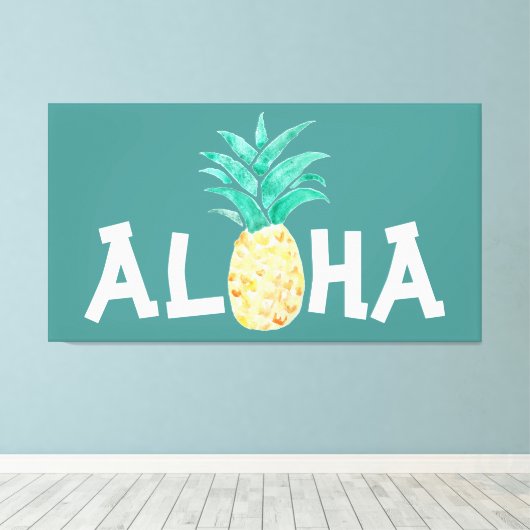 Aloha Pineaple Painting Leinwand (Insitu (Holzboden))
