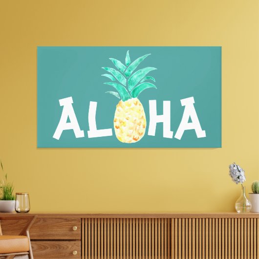 Aloha Pineaple Painting Leinwand (Insitu (Wohnzimmer))