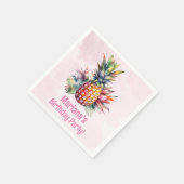 Aloha Pineaple Summer Birthday Party Serviette (Ecke)